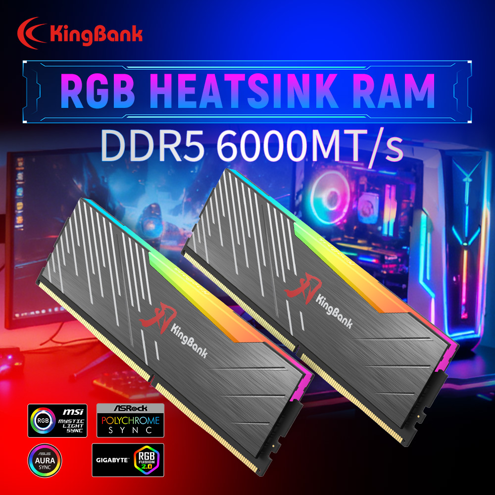 Ddr5 6000Mhz - ذاكرة كينج بانك KRRB DDR5 RGB