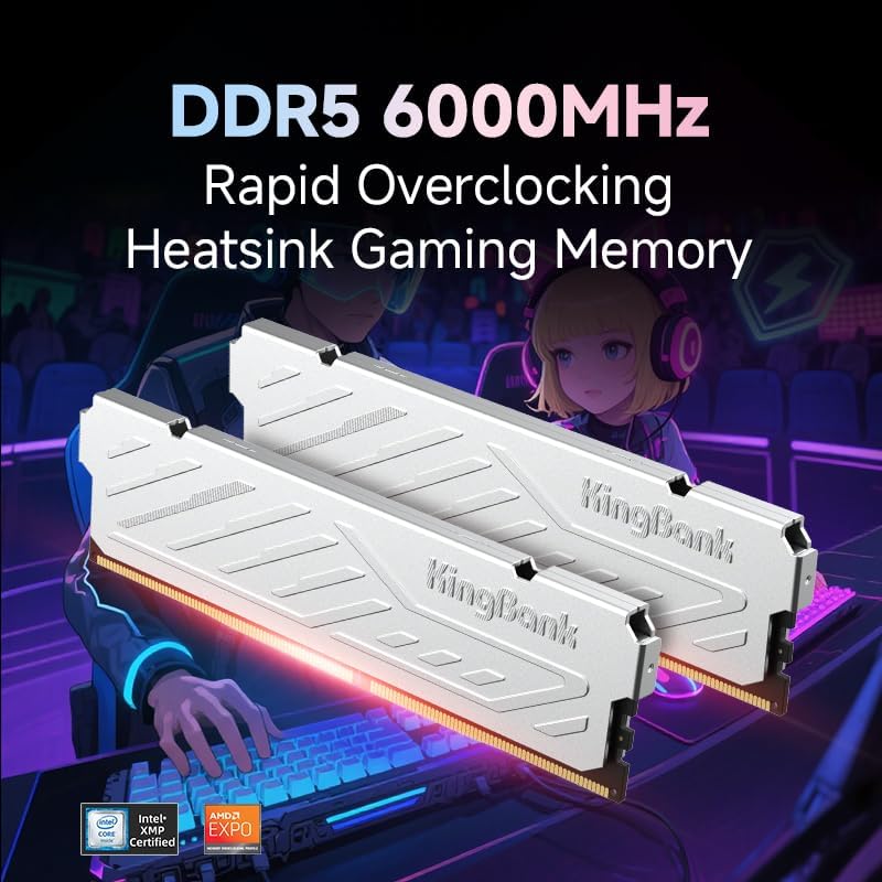 ذاكرة كينج بانك KJXS DDR5 بسعة - مراجعة Ddr5 16Gb 6000Mhz وسعره