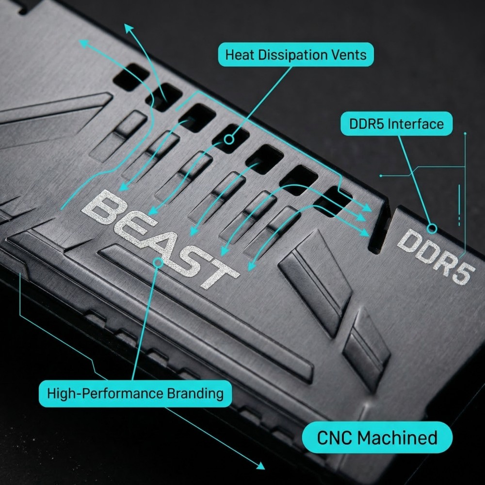 تيشريك 10 قطع من وسادات تبريد  - مراجعة Ddr5 Ram وسعره