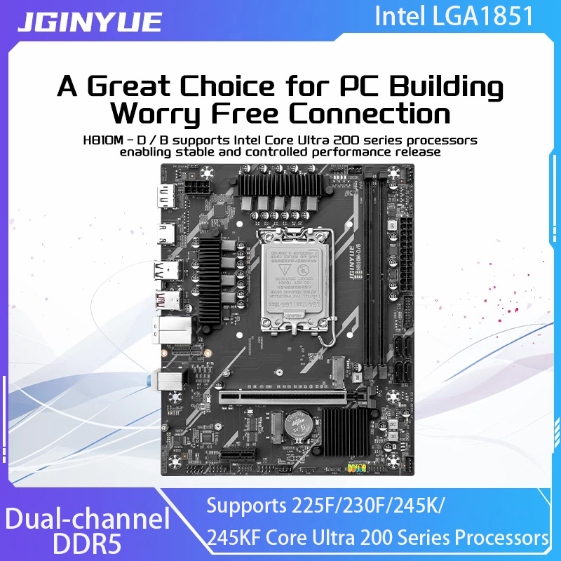 اللوحة الأم JGINYUE H810 Intel - مراجعة Ddr5 64Gb وسعره