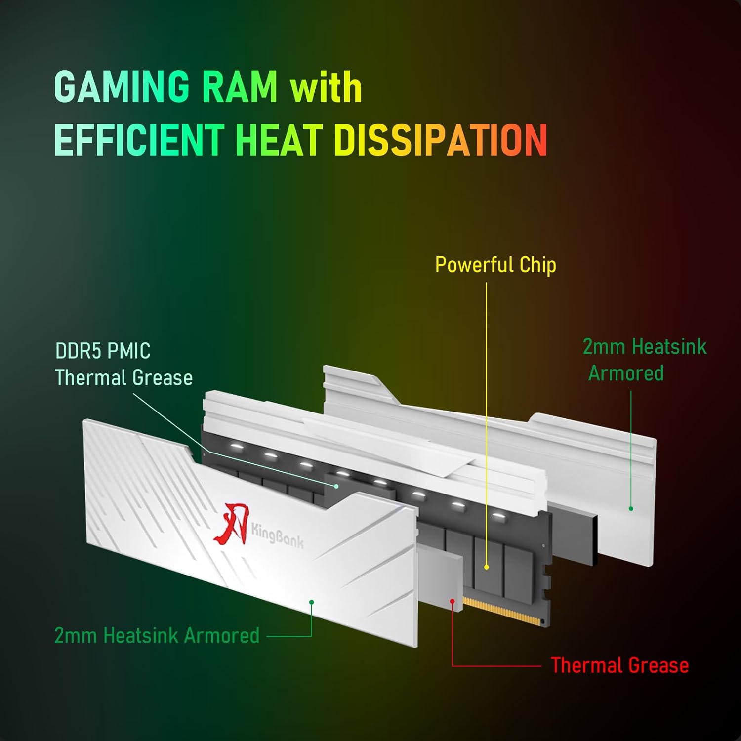 ذاكرة كينج بانك KRRW DDR5 RGB  - مراجعة Ddr5 16Gb 6000Mhz وسعره