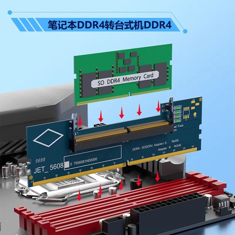 بطاقة محول DDR3 DDR4 DDR5 من ن - مراجعة Ddr5 Sodimm وسعره
