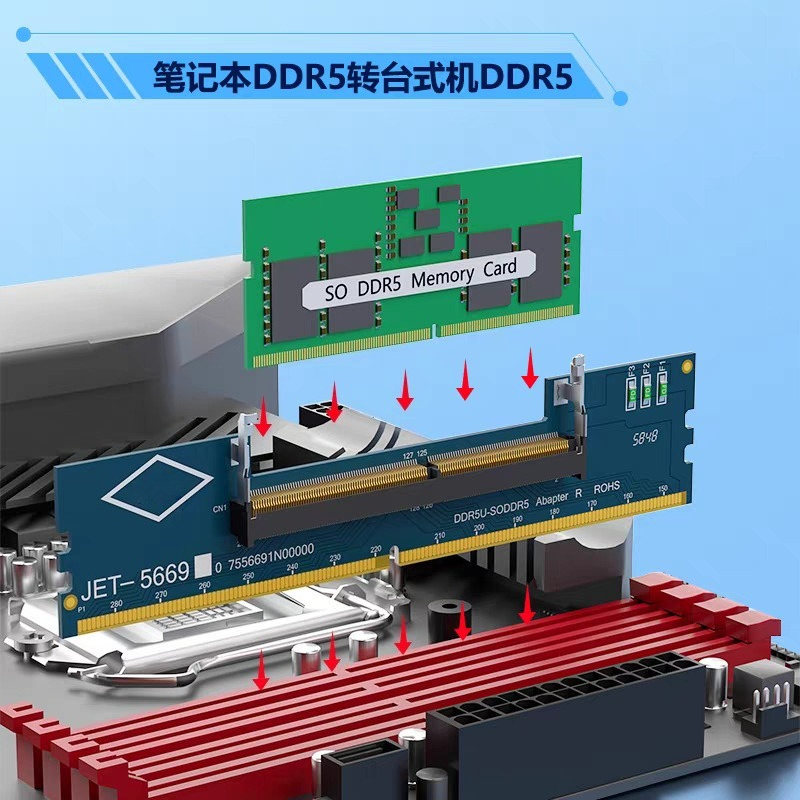 بطاقة محول DDR3 DDR4 DDR5 من ن - مراجعة Ddr5 Sodimm وسعره