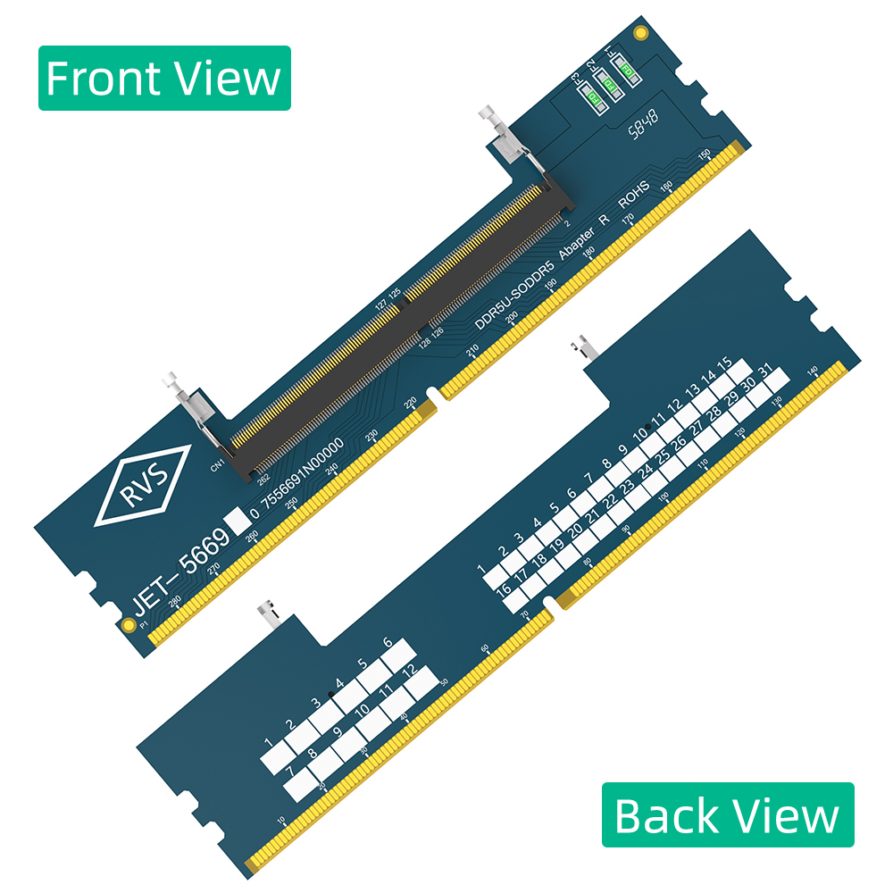 قطعتان من محول ذاكرة الكمبيوتر - مراجعة Ddr5 Sodimm وسعره