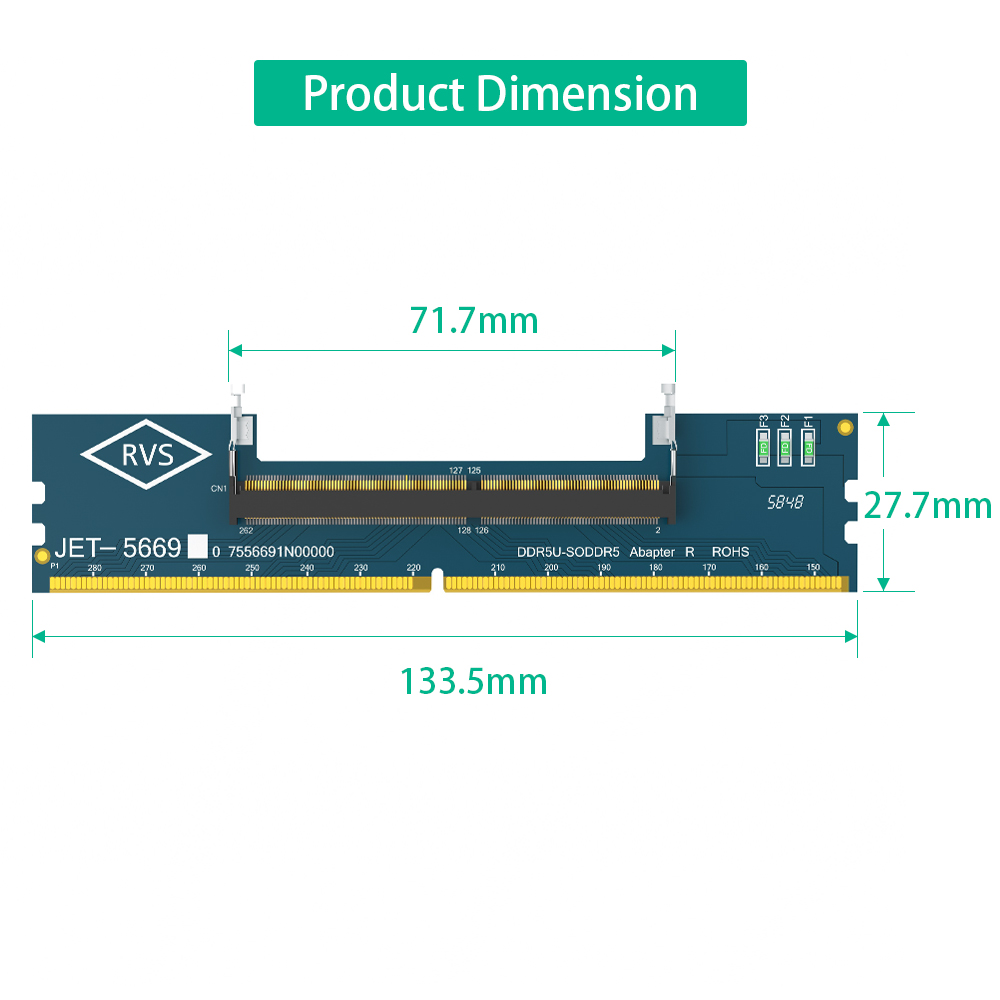 قطعتان من محول ذاكرة الكمبيوتر - مراجعة Ddr5 Sodimm وسعره