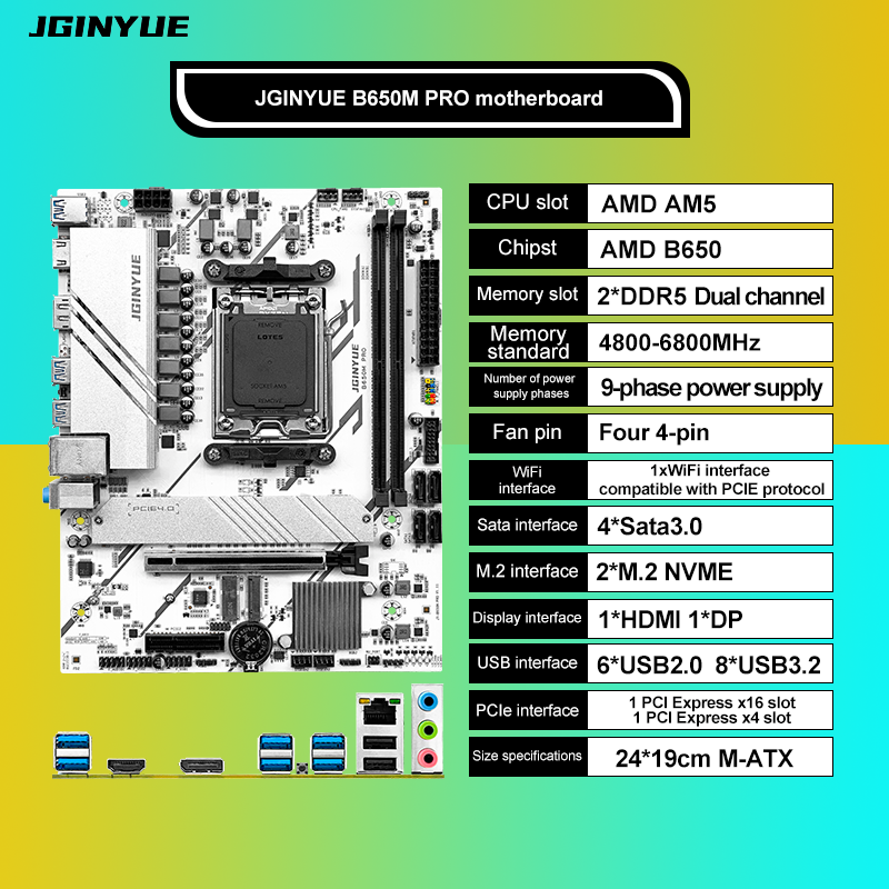 لوحة أم PRO B650M MATX AMD B65 - مراجعة Ddr5 6000Mhz وسعره